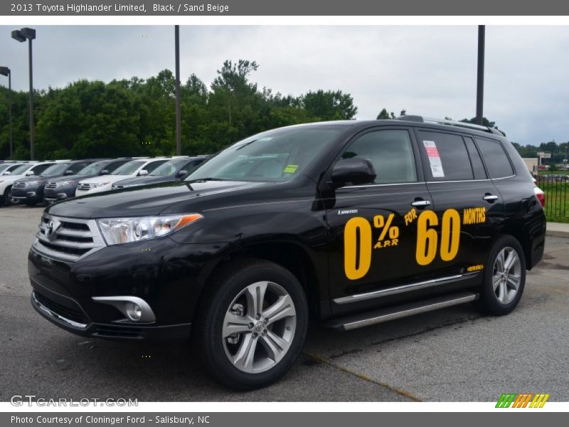 Black / Sand Beige 2013 Toyota Highlander Limited