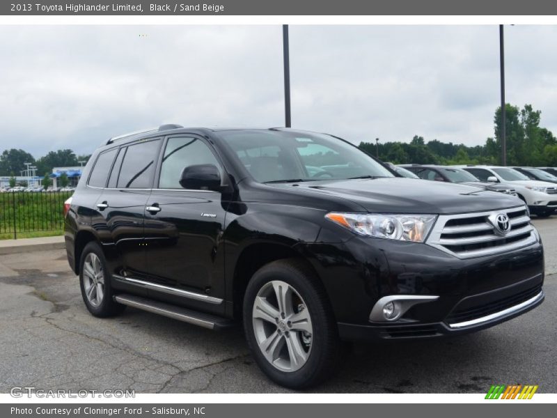 Black / Sand Beige 2013 Toyota Highlander Limited