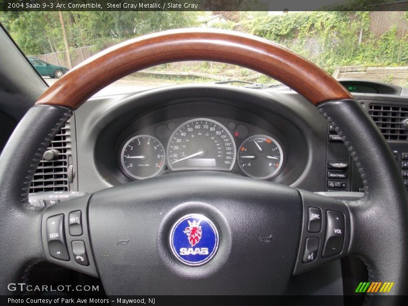 Steel Gray Metallic / Slate Gray 2004 Saab 9-3 Arc Convertible