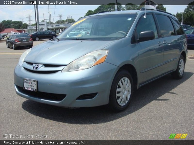 Blue Mirage Metallic / Stone 2008 Toyota Sienna LE