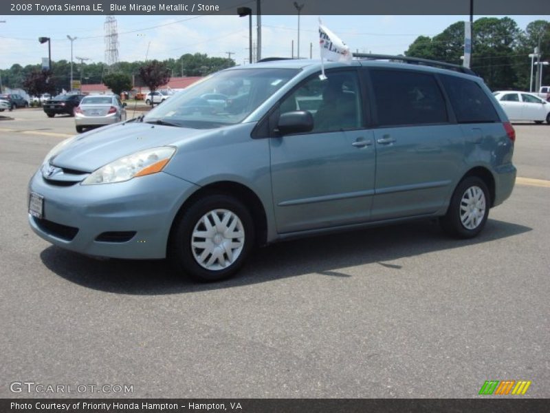 Blue Mirage Metallic / Stone 2008 Toyota Sienna LE