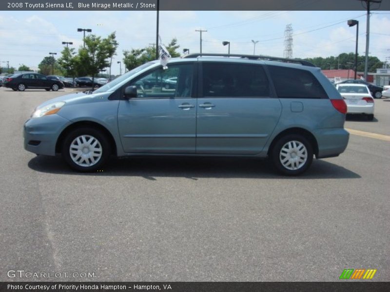 Blue Mirage Metallic / Stone 2008 Toyota Sienna LE