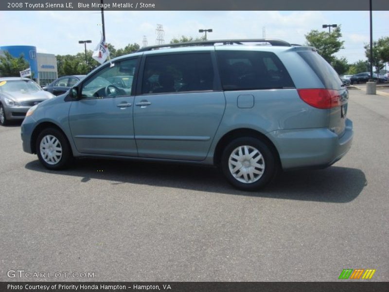 Blue Mirage Metallic / Stone 2008 Toyota Sienna LE