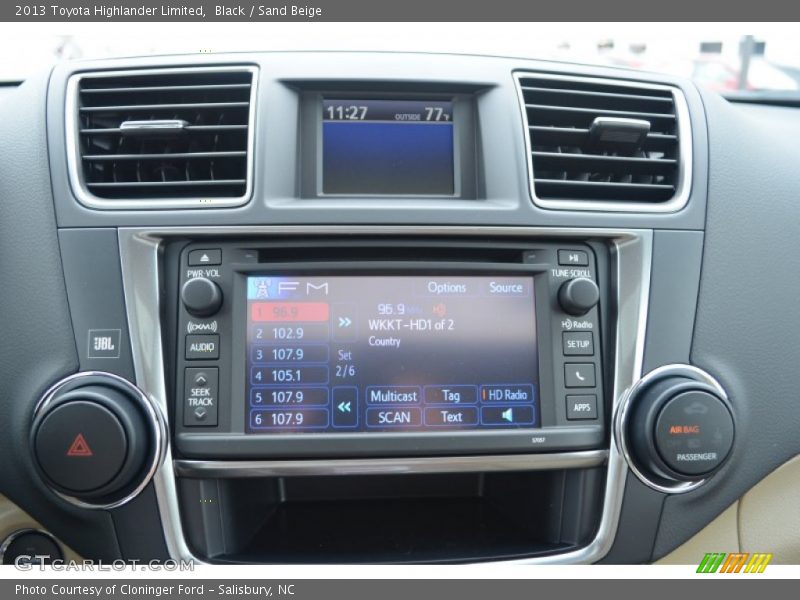 Black / Sand Beige 2013 Toyota Highlander Limited