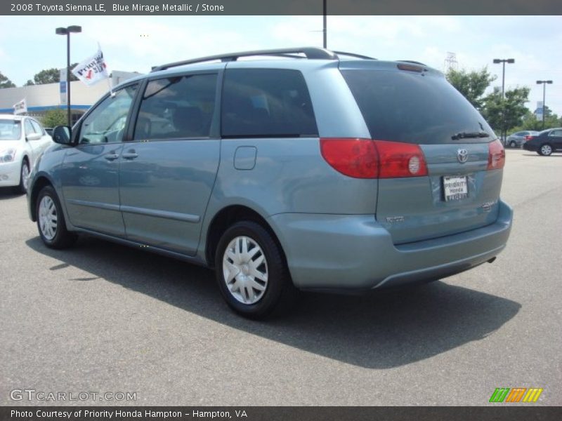 Blue Mirage Metallic / Stone 2008 Toyota Sienna LE