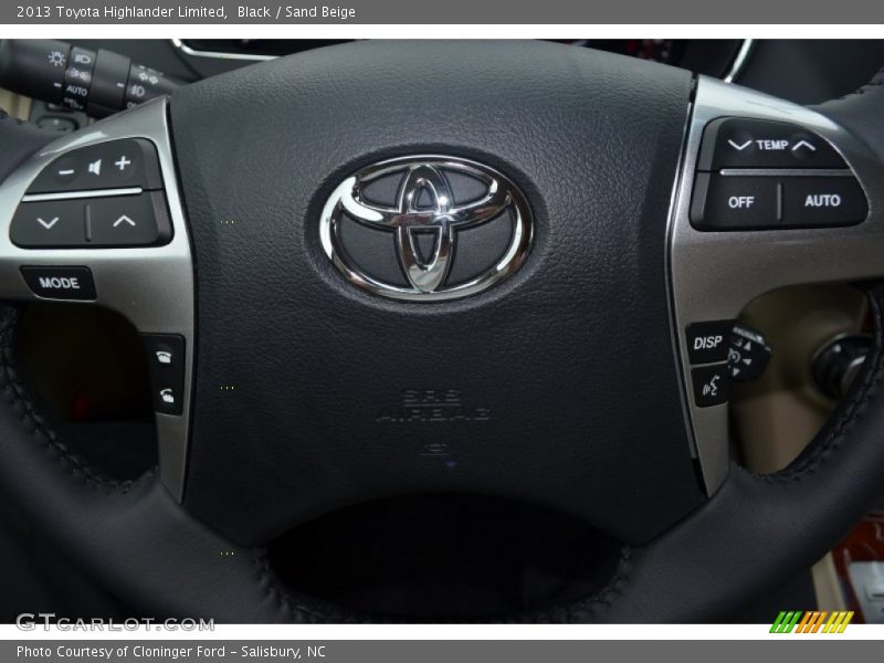 Black / Sand Beige 2013 Toyota Highlander Limited