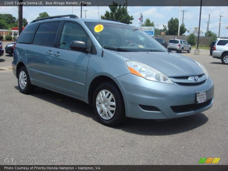 Blue Mirage Metallic / Stone 2008 Toyota Sienna LE