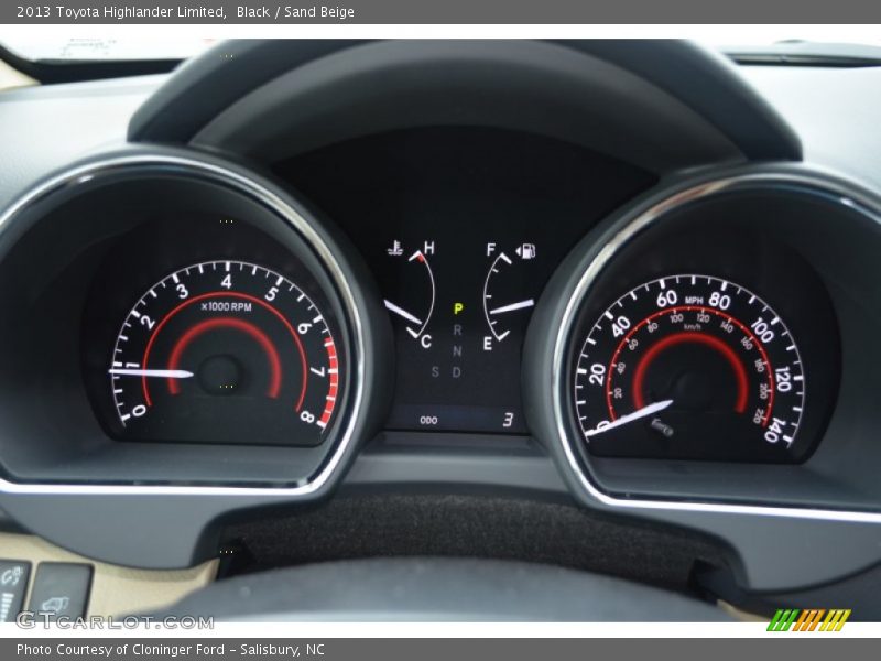 Black / Sand Beige 2013 Toyota Highlander Limited