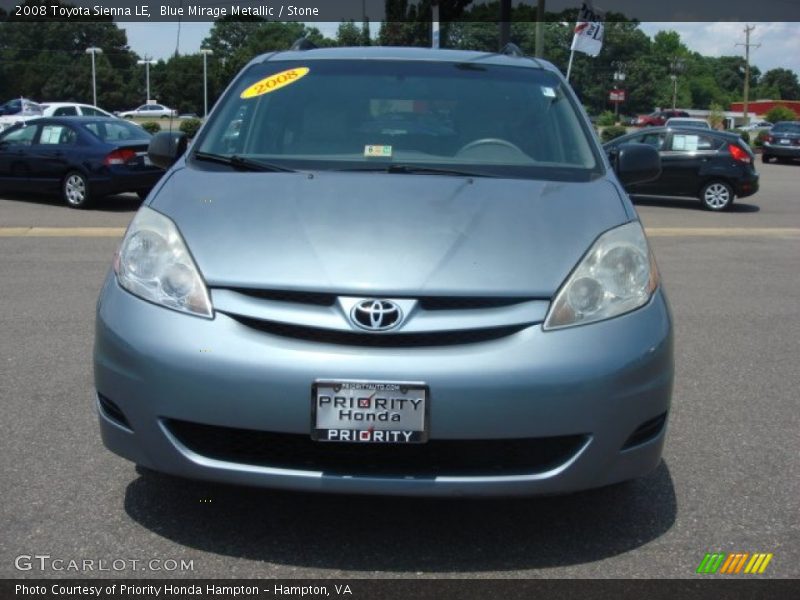 Blue Mirage Metallic / Stone 2008 Toyota Sienna LE