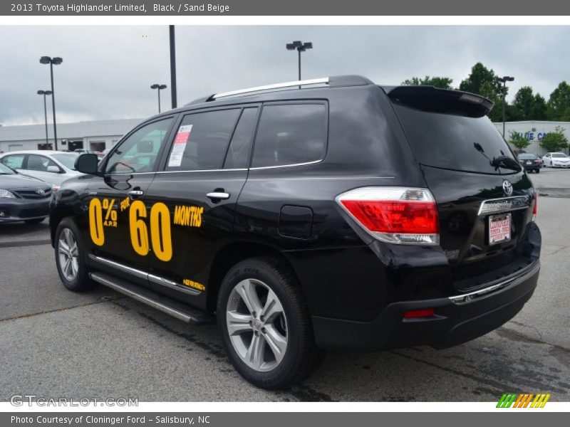 Black / Sand Beige 2013 Toyota Highlander Limited