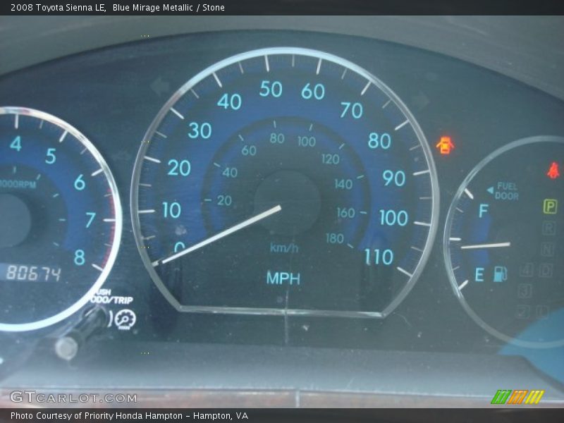 Blue Mirage Metallic / Stone 2008 Toyota Sienna LE