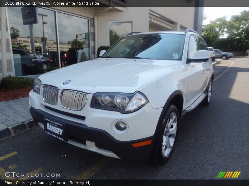 Alpine White / Sand Beige 2010 BMW X3 xDrive30i