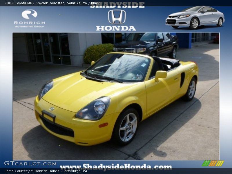 Solar Yellow / Black 2002 Toyota MR2 Spyder Roadster