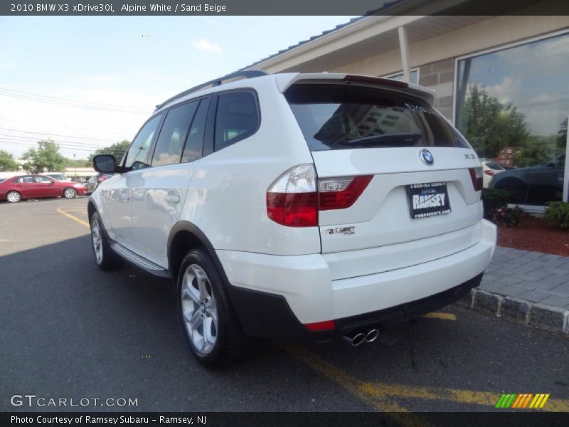 Alpine White / Sand Beige 2010 BMW X3 xDrive30i
