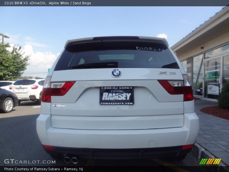 Alpine White / Sand Beige 2010 BMW X3 xDrive30i
