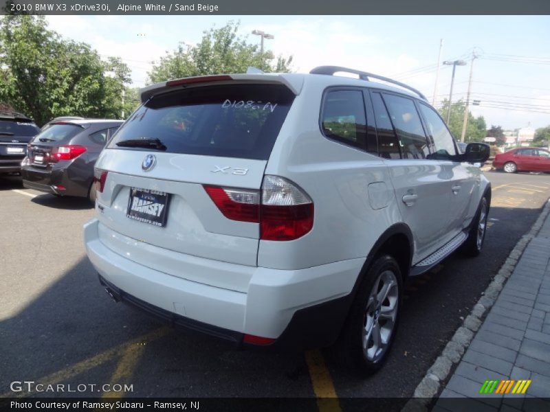 Alpine White / Sand Beige 2010 BMW X3 xDrive30i