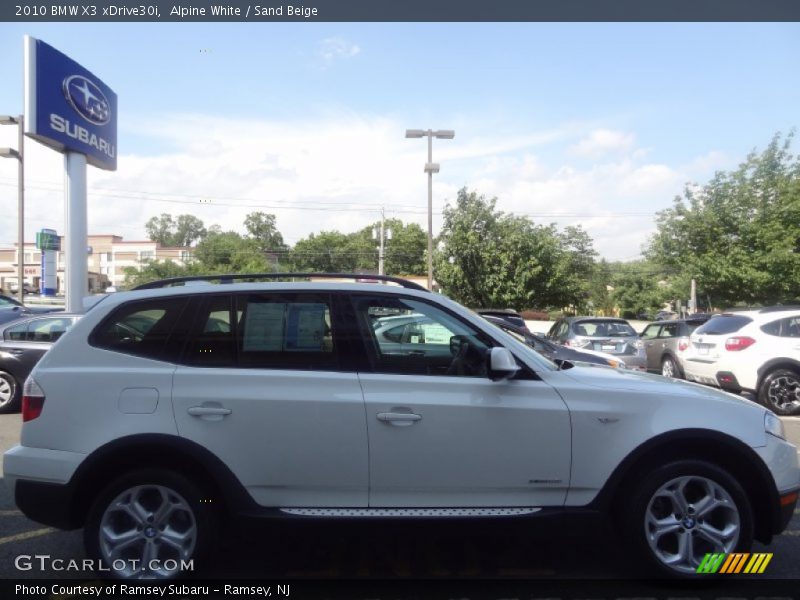Alpine White / Sand Beige 2010 BMW X3 xDrive30i