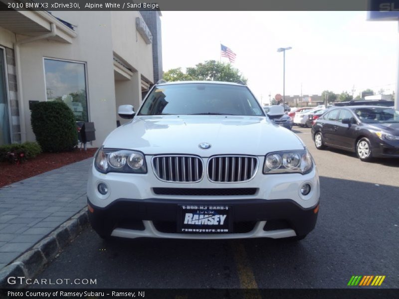 Alpine White / Sand Beige 2010 BMW X3 xDrive30i