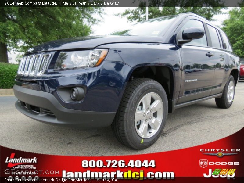 True Blue Pearl / Dark Slate Gray 2014 Jeep Compass Latitude