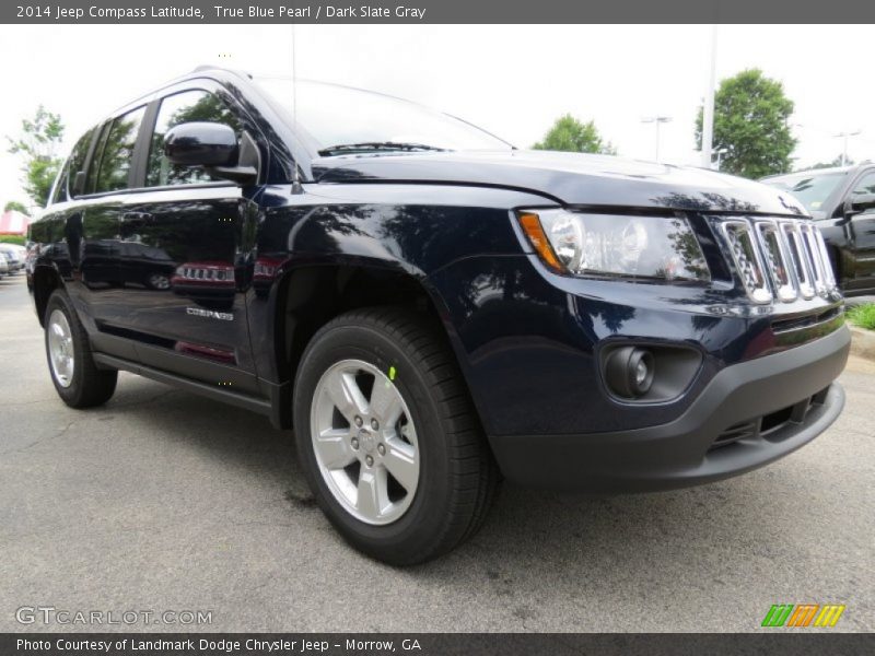 True Blue Pearl / Dark Slate Gray 2014 Jeep Compass Latitude