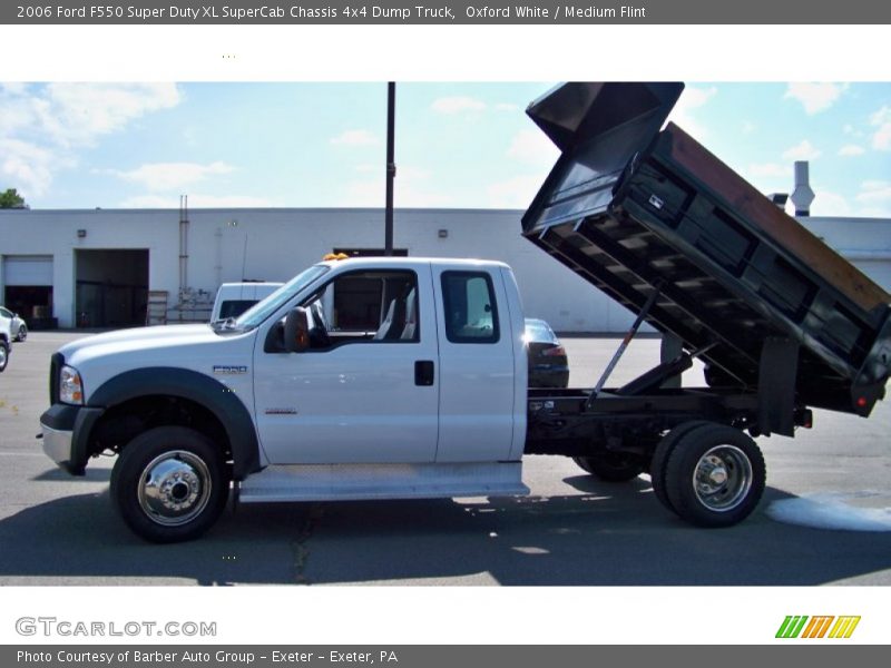 Oxford White / Medium Flint 2006 Ford F550 Super Duty XL SuperCab Chassis 4x4 Dump Truck