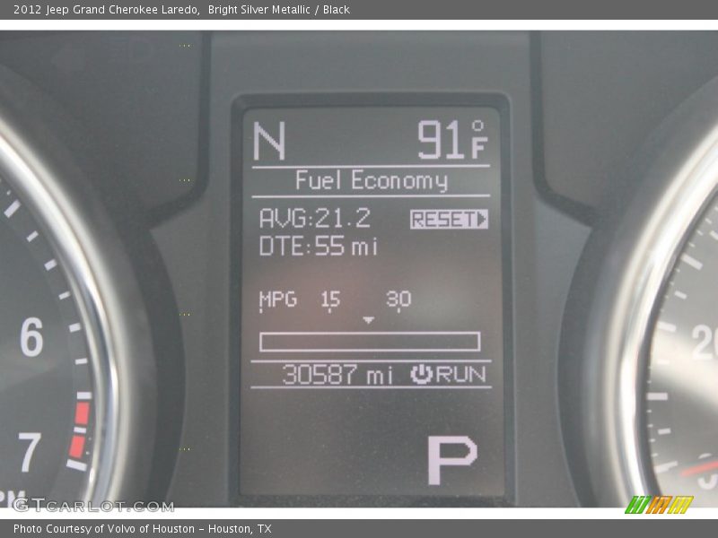 Bright Silver Metallic / Black 2012 Jeep Grand Cherokee Laredo