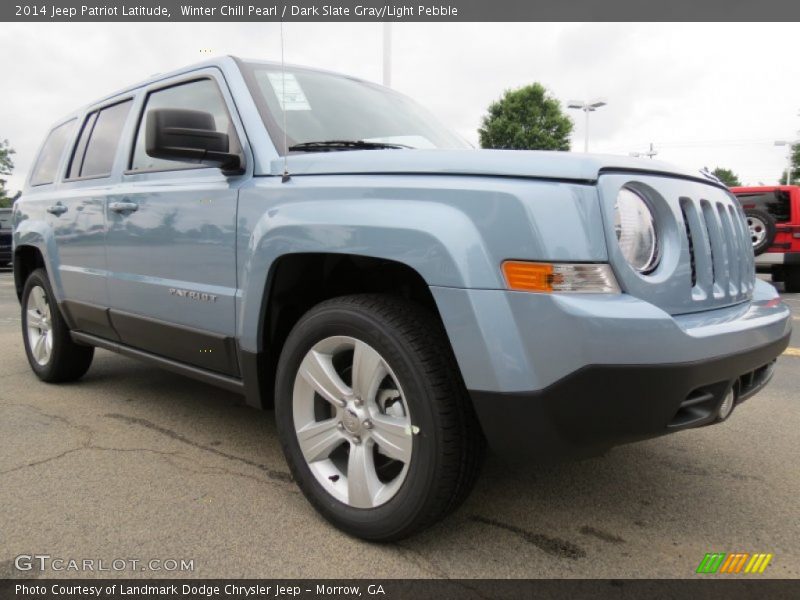 Winter Chill Pearl / Dark Slate Gray/Light Pebble 2014 Jeep Patriot Latitude