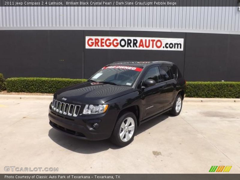 Brilliant Black Crystal Pearl / Dark Slate Gray/Light Pebble Beige 2011 Jeep Compass 2.4 Latitude