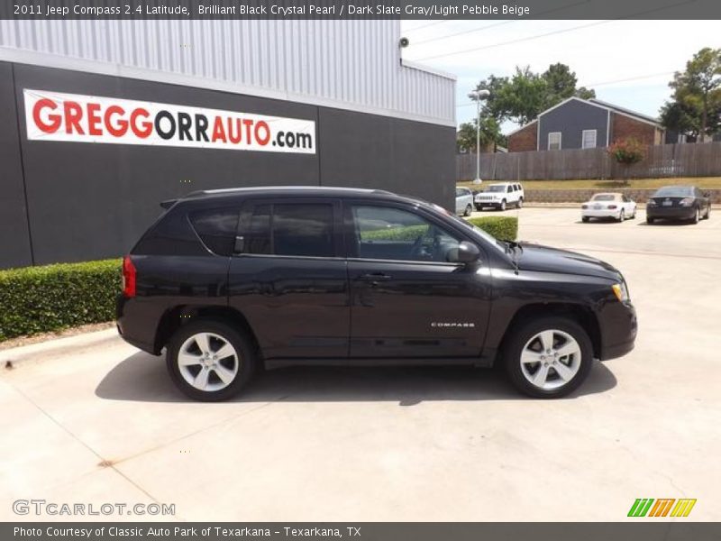 Brilliant Black Crystal Pearl / Dark Slate Gray/Light Pebble Beige 2011 Jeep Compass 2.4 Latitude