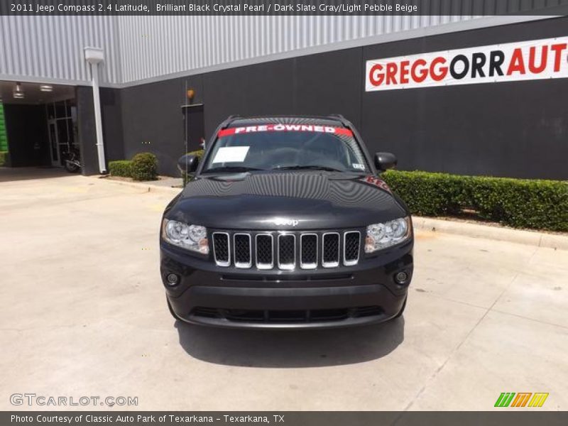 Brilliant Black Crystal Pearl / Dark Slate Gray/Light Pebble Beige 2011 Jeep Compass 2.4 Latitude