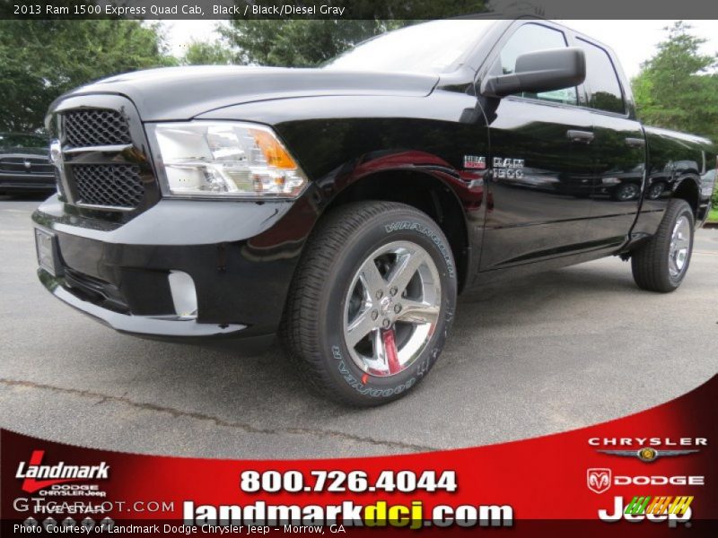 Black / Black/Diesel Gray 2013 Ram 1500 Express Quad Cab