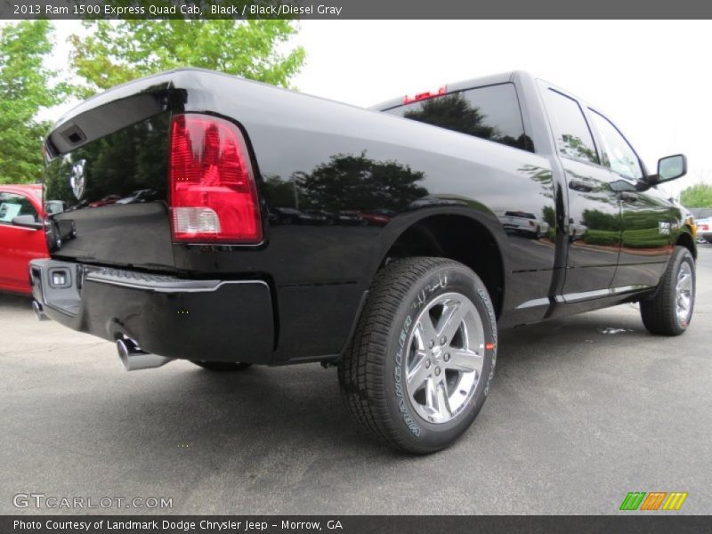 Black / Black/Diesel Gray 2013 Ram 1500 Express Quad Cab