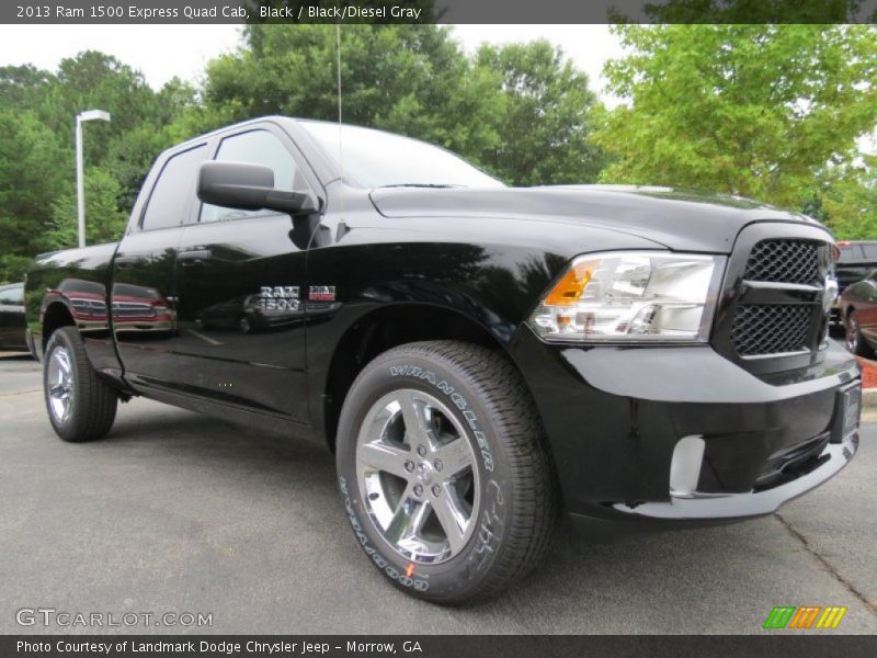 Black / Black/Diesel Gray 2013 Ram 1500 Express Quad Cab