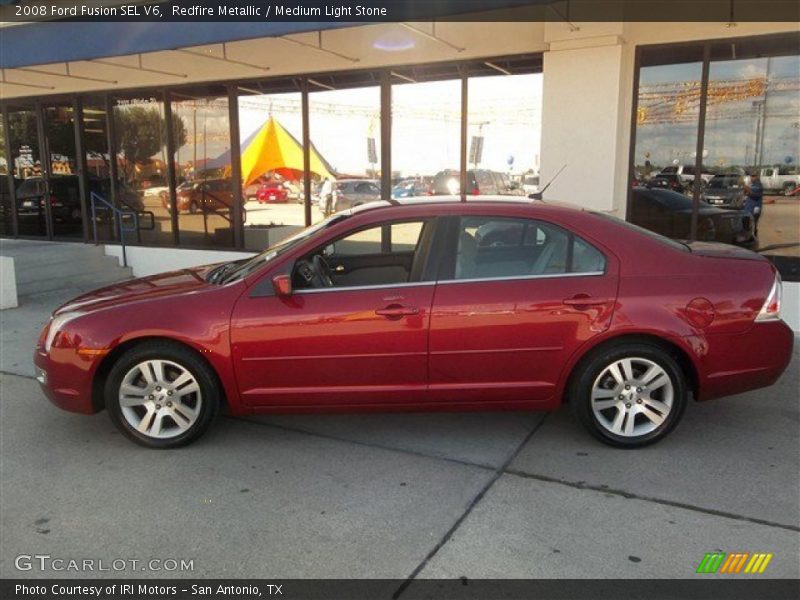 Redfire Metallic / Medium Light Stone 2008 Ford Fusion SEL V6