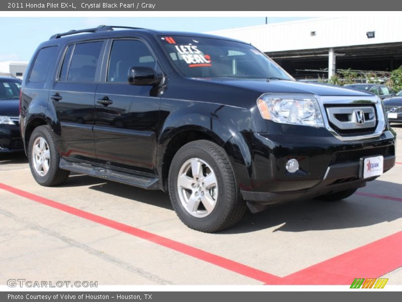 Crystal Black Pearl / Gray 2011 Honda Pilot EX-L
