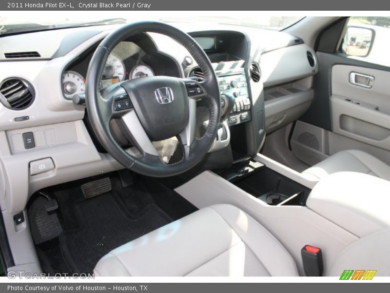 Crystal Black Pearl / Gray 2011 Honda Pilot EX-L