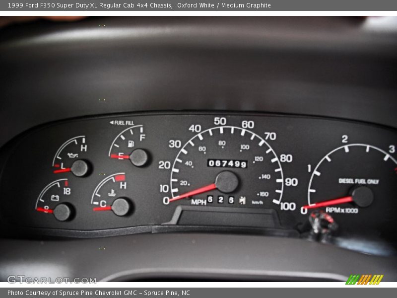  1999 F350 Super Duty XL Regular Cab 4x4 Chassis XL Regular Cab 4x4 Chassis Gauges