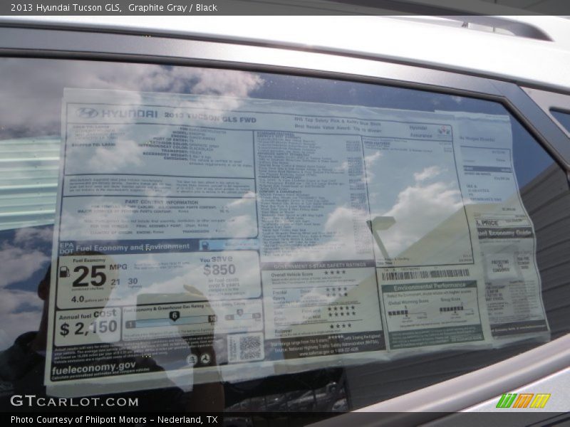 Graphite Gray / Black 2013 Hyundai Tucson GLS
