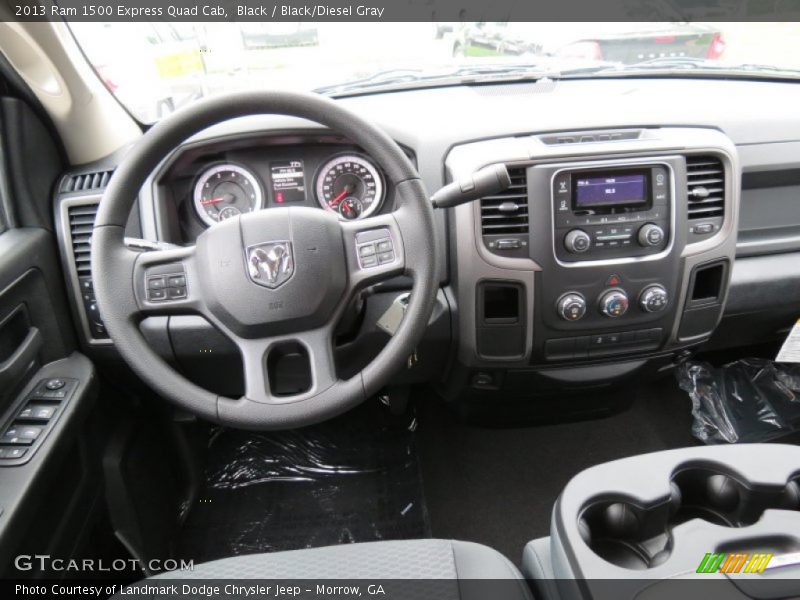 Black / Black/Diesel Gray 2013 Ram 1500 Express Quad Cab