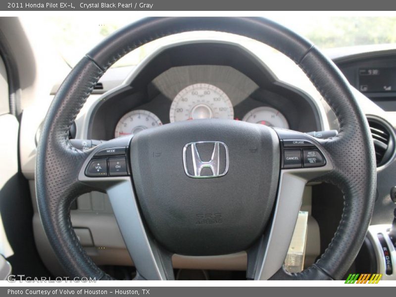 Crystal Black Pearl / Gray 2011 Honda Pilot EX-L