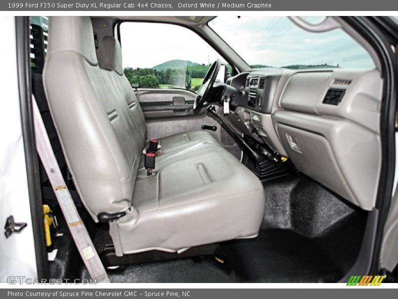 Oxford White / Medium Graphite 1999 Ford F350 Super Duty XL Regular Cab 4x4 Chassis