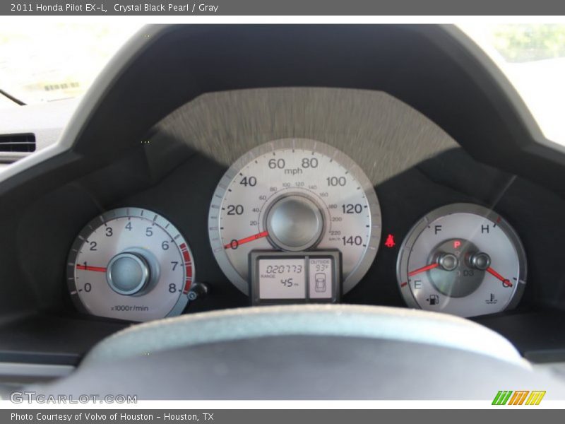 Crystal Black Pearl / Gray 2011 Honda Pilot EX-L