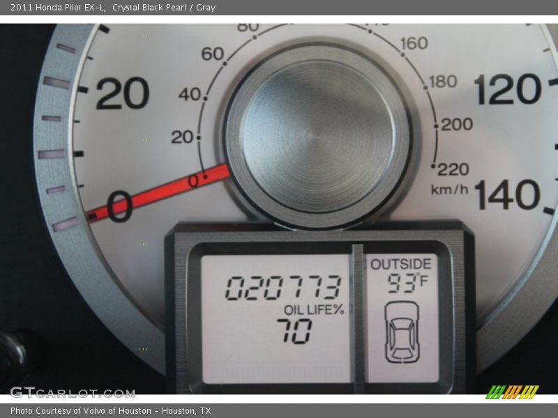 Crystal Black Pearl / Gray 2011 Honda Pilot EX-L