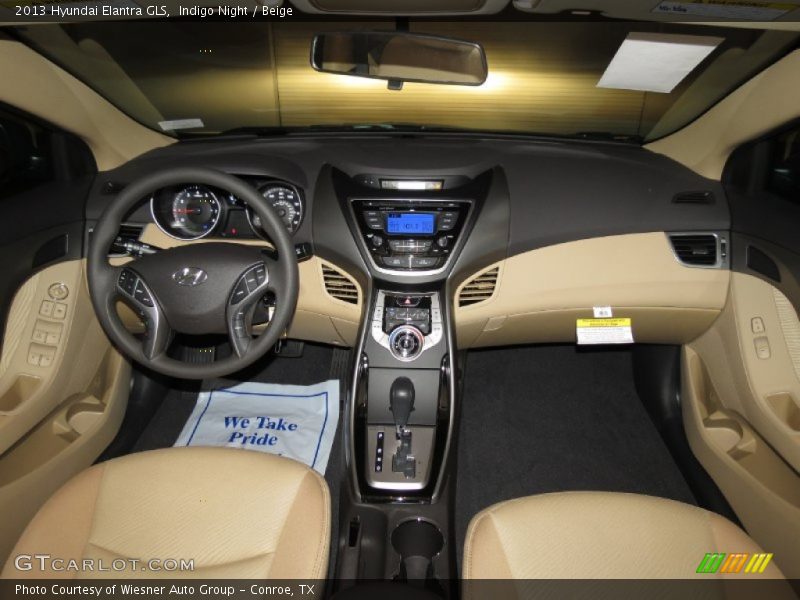 Indigo Night / Beige 2013 Hyundai Elantra GLS