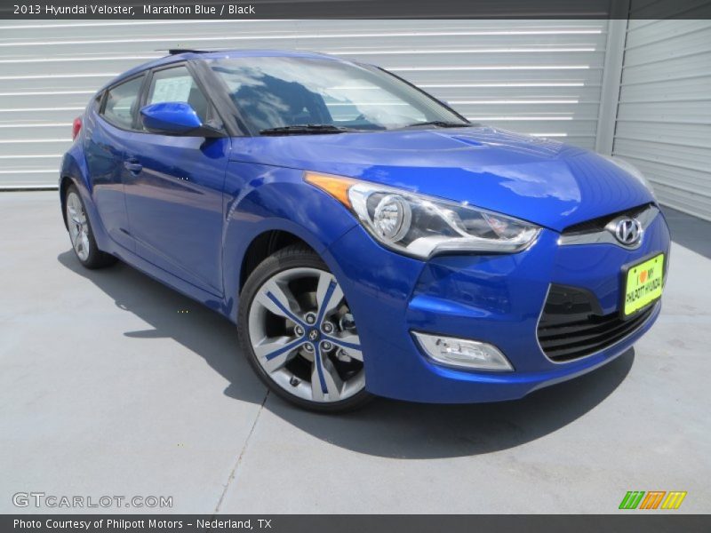 Marathon Blue / Black 2013 Hyundai Veloster