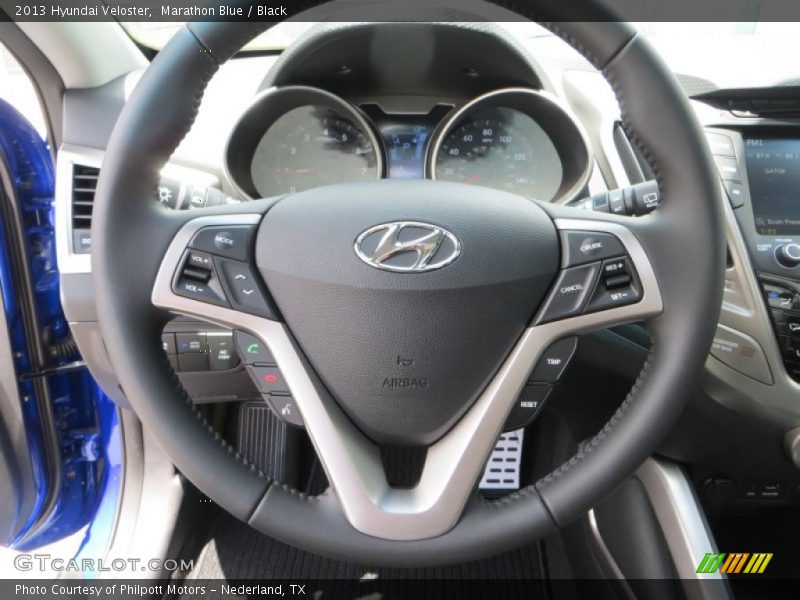 Marathon Blue / Black 2013 Hyundai Veloster
