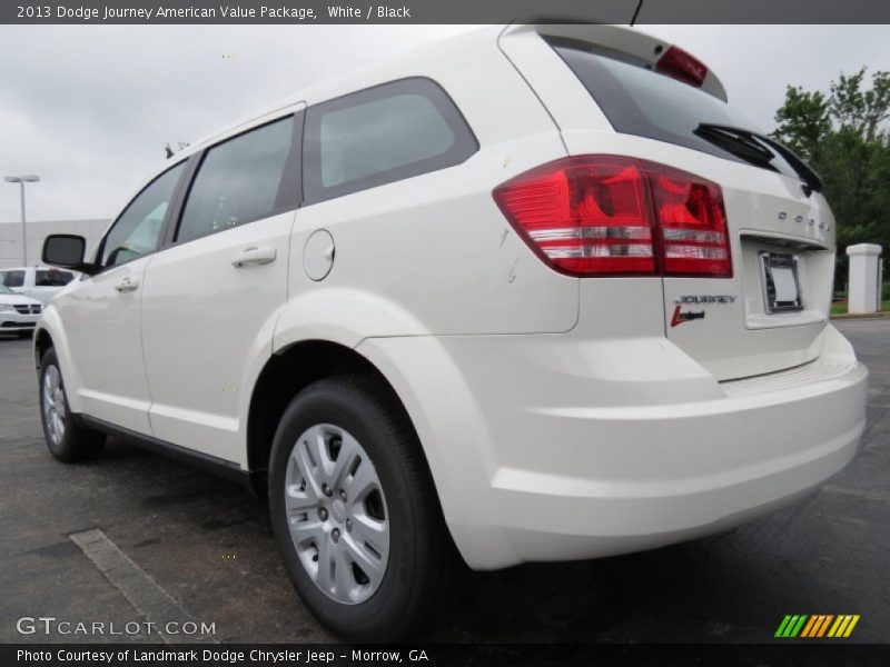 White / Black 2013 Dodge Journey American Value Package