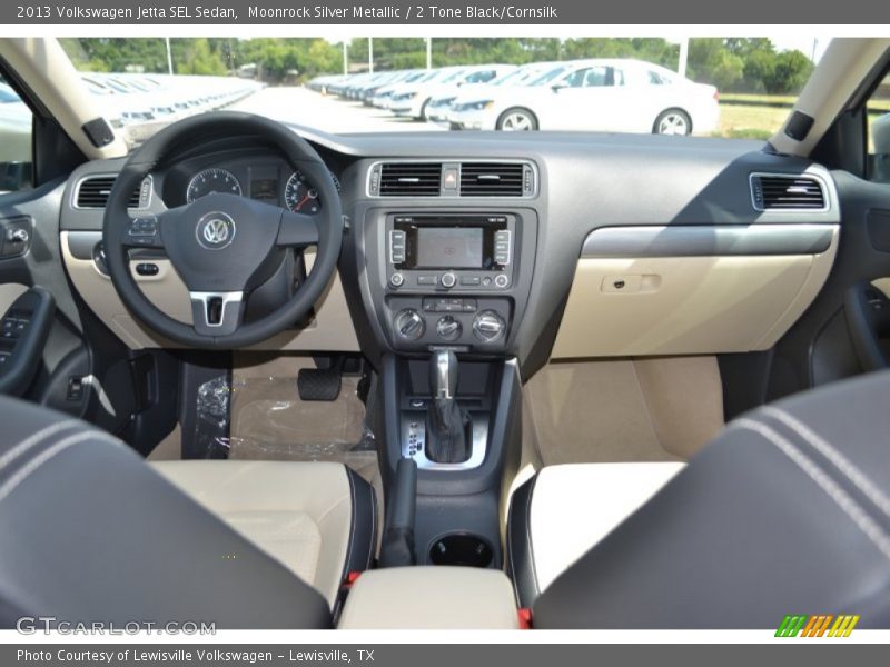 Moonrock Silver Metallic / 2 Tone Black/Cornsilk 2013 Volkswagen Jetta SEL Sedan