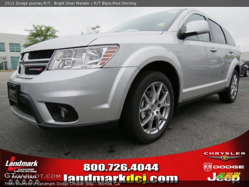 Bright Silver Metallic / R/T Black/Red Stitching 2013 Dodge Journey R/T