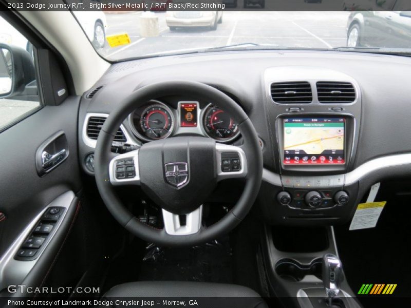 Bright Silver Metallic / R/T Black/Red Stitching 2013 Dodge Journey R/T